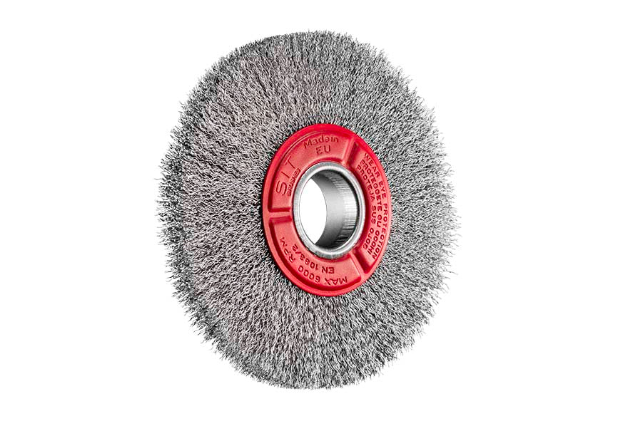 SITBRUSH 4152 150mm Bench Grinder Wheel Steel Crimped 0.35 Wire Brush, 0058