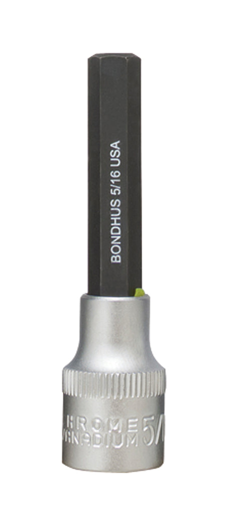 BONDHUS 5/16" 2" (50mm) ProHold InHex Bit 3/8" Socket, 5/16", 43213