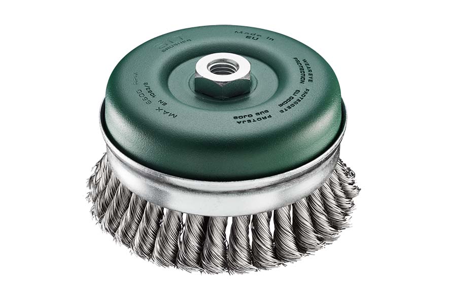 SITBRUSH TU111 105mm Stainless Steel Twist Knot 0.5 Cup Brush For Angle Grinder M14, 0938