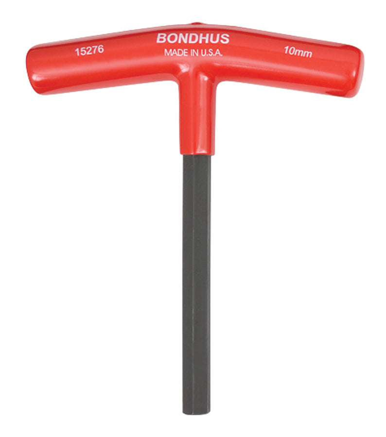 BONDHUS 10mm T-Handle 6" Hex Driver, 15276