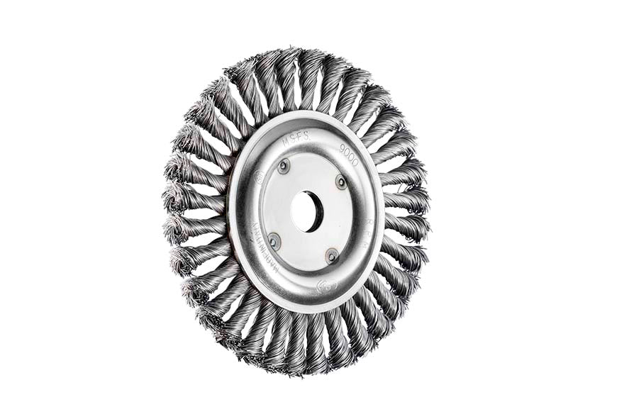 SITBRUSH U5180 180mm Twist Knot Wheel Brush 0.5 Steel Wire For Angle Grinder 7/8", 0519