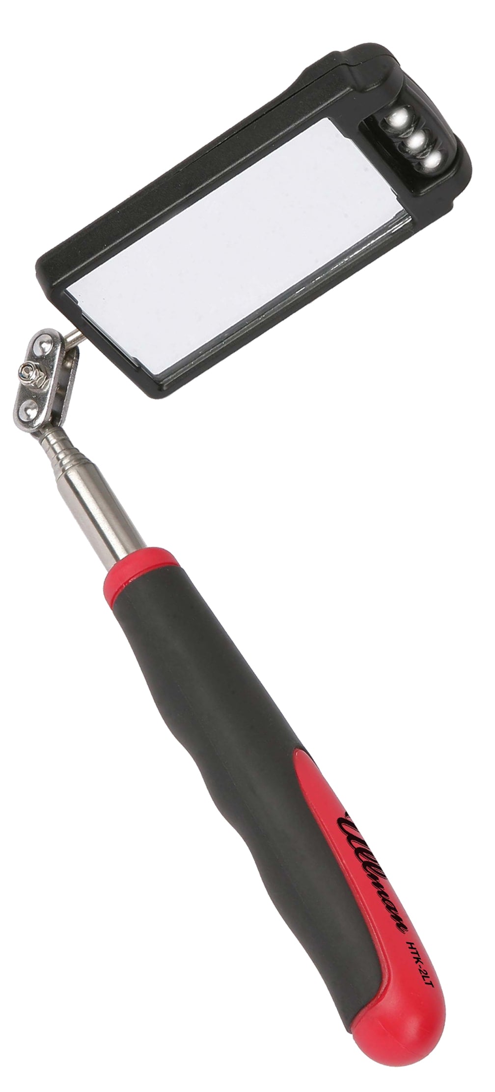 ULLMAN HTK-2LT Rectangular 2-1/4" X 3-1/2" Telescopic LED Lighted Inspection Mirror, HTK2LT