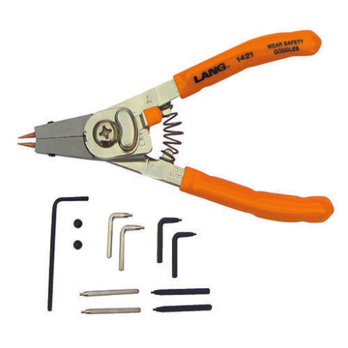 LANG 1421 Quick Switch Pliers with Adjustable Stop and Tip Kit