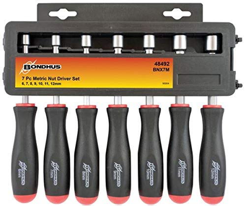 BONDHUS BNX7M Nut Driver 7pcs Metric Set 6mm-12mm, 48492