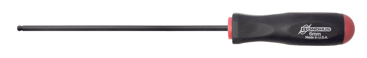 BONDHUS BS6L Ball Driver Hex Screwdriver 6mm, 10768