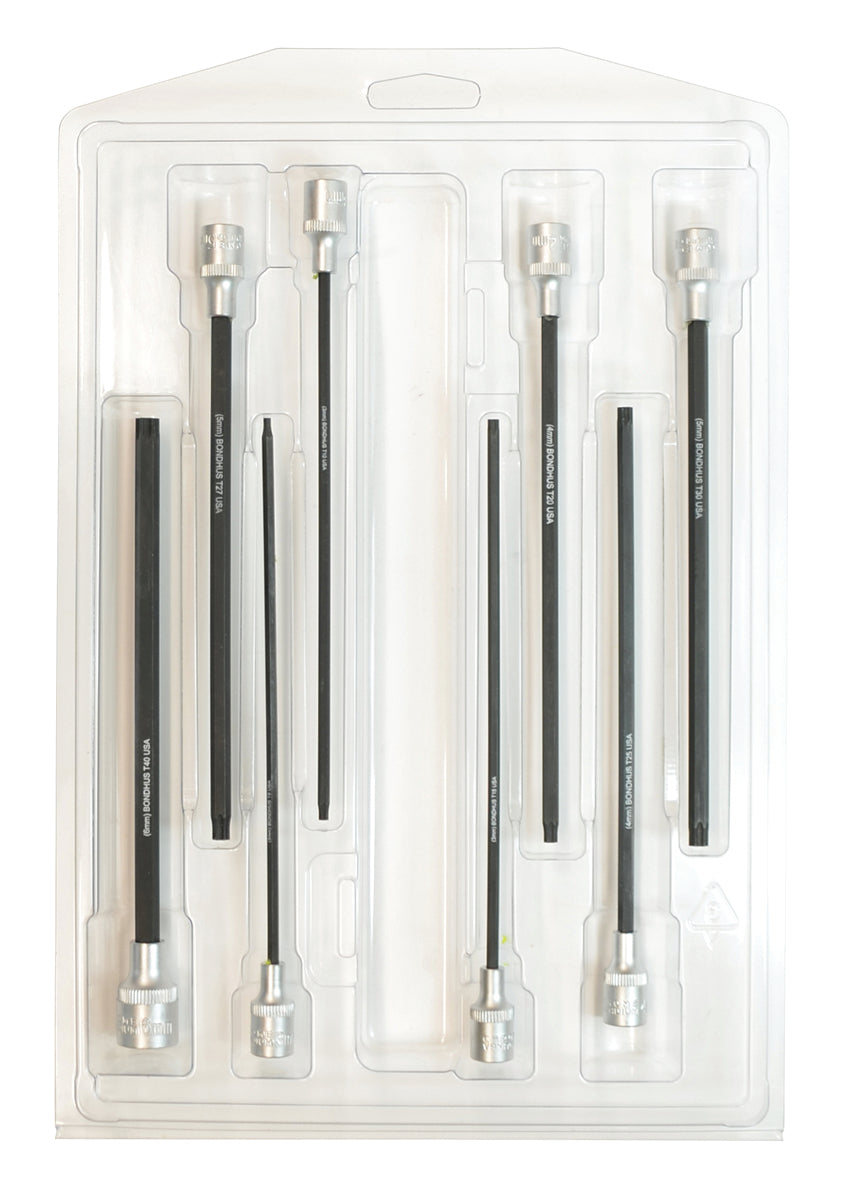 BONDHUS PHTX8/S-6 Torx ProHold InHex Bits & Sockets 8pcs Torx Set TX8-TX40, 44632