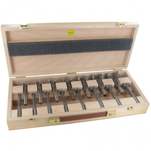 FAMAG 15pcs Cylinder boring Bit, Set in wooden case, 1633515