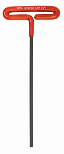BONDHUS 6mm T-Handle Hex Cushion Grip 9", 46568