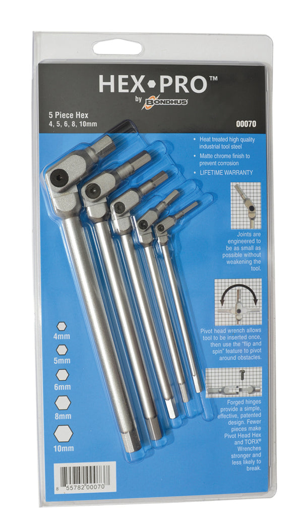 BONDHUS Hexpro Torx Set 5pcs T20-T45, 00077