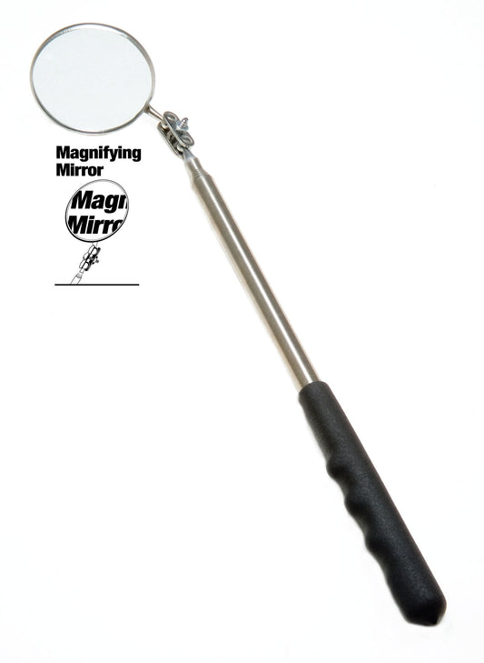 ULLMAN HTC-2LM Extra Long Round 2-1/4" Magnifying Inspection Mirror, HTC2LM