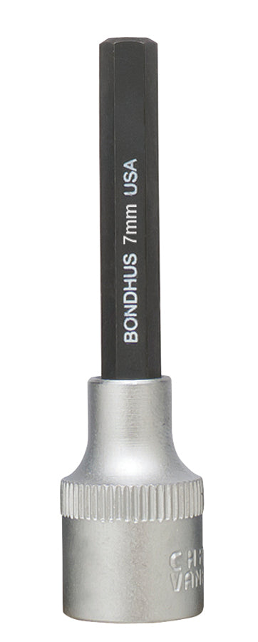 BONDHUS 7mm 2" (50mm) ProHold InHex Bit 3/8" Socket, 43270
