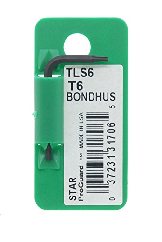 BONDHUS T6 Torx Key Short TX6, 31706