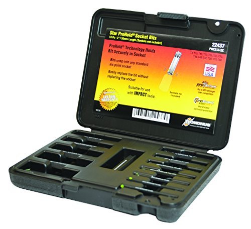 BONDHUS PHTX13-2C Torx ProHold InHex Bits Only 13pcs Set TX8-TX60, 22437