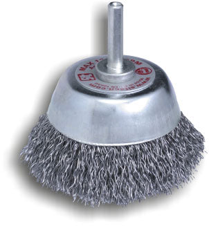 SIT Cup brushes Crimped wire 0.35Ø: 60MM dia 1/4" hex shank Steel SIT 0656