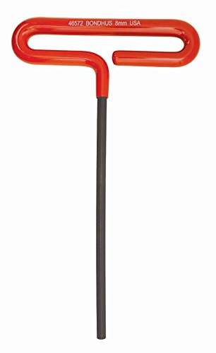 BONDHUS 8mm T-Handle Hex Cushion Grip 9", 46572