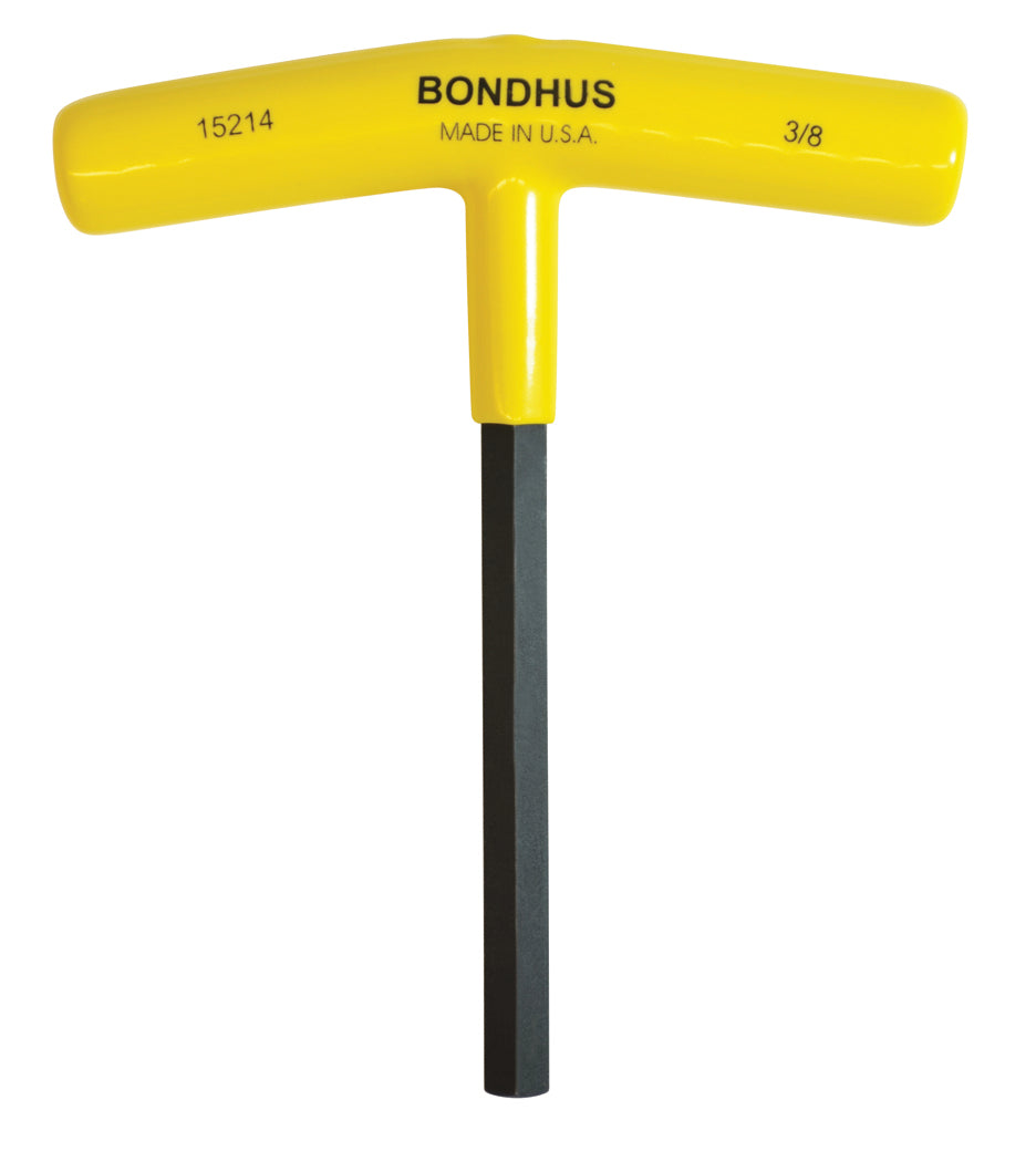 BONDHUS 3/8" T-Handle 6" Hex Driver , 15214
