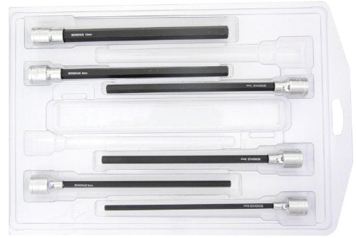 BONDHUS PHX6M/S-6 6" (150mm) ProHold InHex Sockets & Bits 6pcs Metric Set 4mm-10mm, 43646
