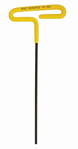 BONDHUS 1/8" T-Handle Hex Cushion Grip 6", 46407