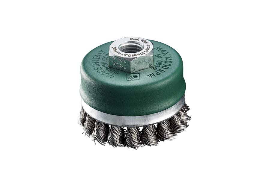 WW.CUP.SK.65XM14.A - New Alterantive SITBRUSH TU71 70mm Stainless Steel Twist Knot 0.35 Cup Brush For Angle Grinder M14, 0936