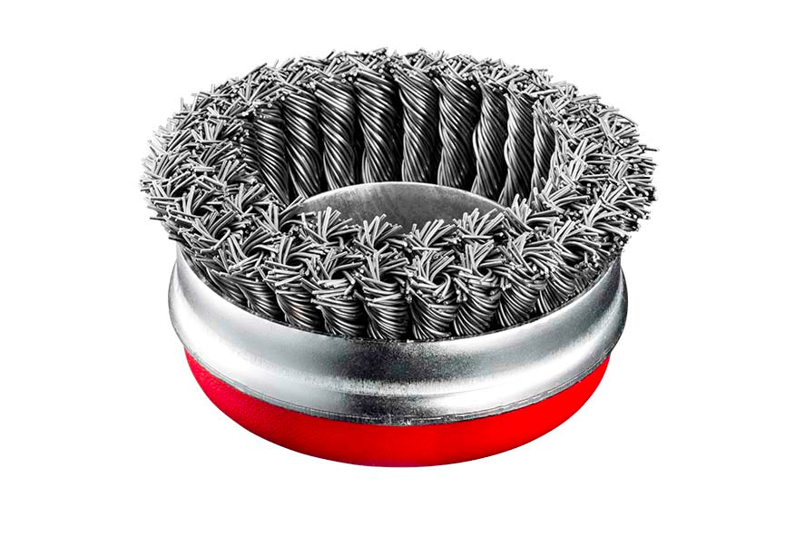 SITBRUSH TU132 125mm Twist Knot 2 Rows 0.5 Cup Brush For Angle Grinder M14, 0284