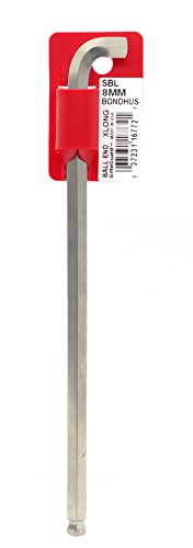 BONDHUS SBL8B BriteGuard Stubby BallEnd Hex Key 8mm, 16772