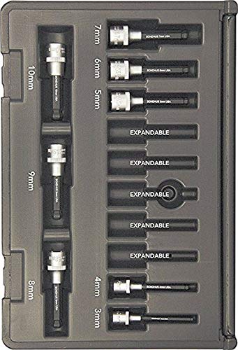 BONDHUS PHBX8M/S-2C BallEnd ProHold InHex Socket Bit 8pcs Metric Set 3mm- 10mm, 30487