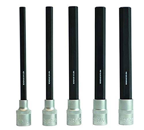 BONDHUS PHX5/S-6C ProHold InHex Bits Only 5pcs Imperial Set 5/16"-5/8", 30645