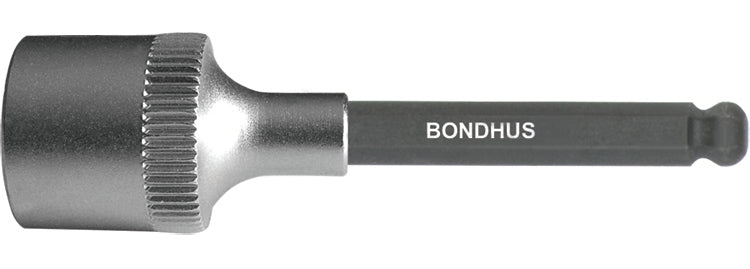 BONDHUS 14mm 6" (150mm) ProHold BallEnd InHex Bit & 1/2" Socket, 43784