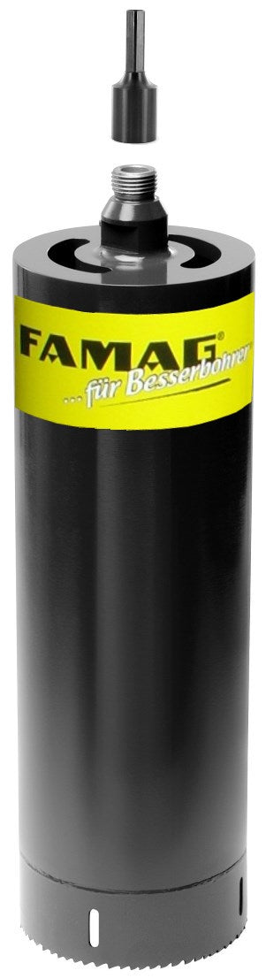 FAMAG 110mm Bi-Metal 8% Cobalt Holesaw for Carpentry Cutting Length 300mm, 2170111