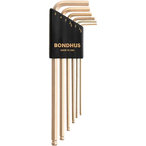 BONDHUS BLX6MG Gold Guard Hex Keys 6pcs Metric Set 1.5mm-5mm, 38046