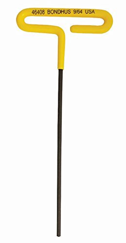 BONDHUS 9/64" T-Handle Hex Cushion Grip 6", 46408