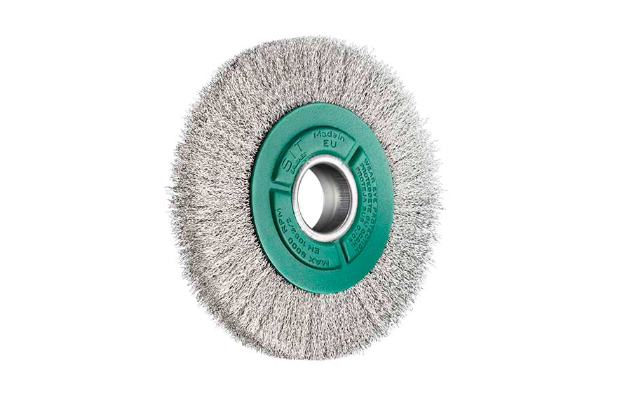 SITBRUSH 4203 SUPER INOX 200mm Bench Grinder Wheel Stainless Steel Crimped 0.3 Wire Brush, 0921