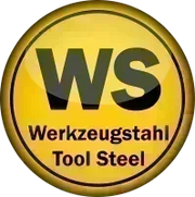 Yellow circular logo with 'WS' and 'Werkzeugstahl Tool Steel' text
