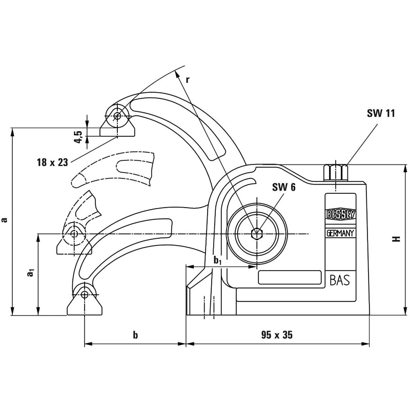 BESSEY BAS-C compact clamp