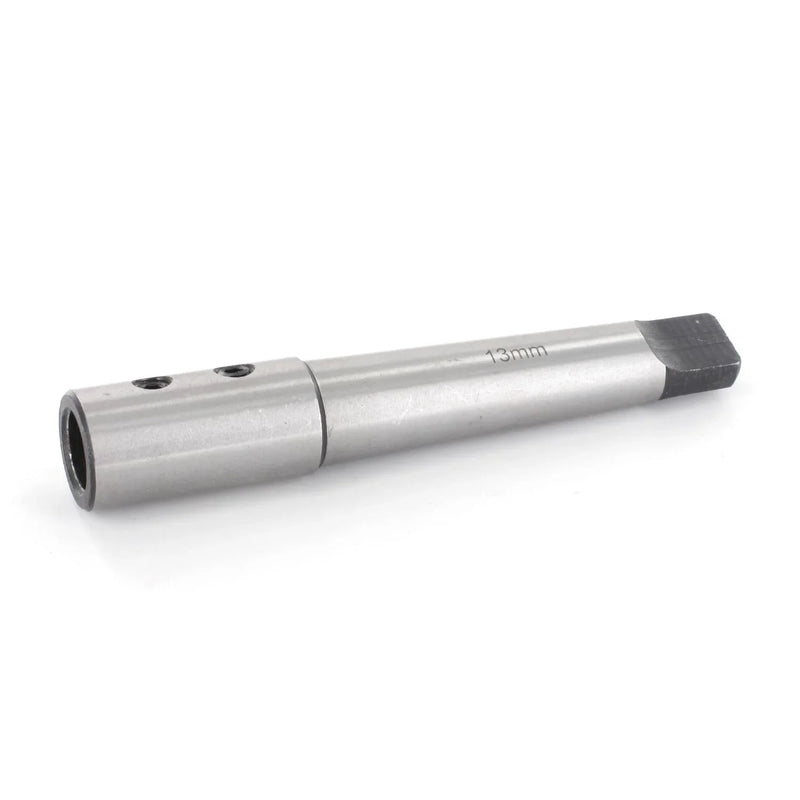 Metallic cylindrical object with threaded end branded 13mm on a white background