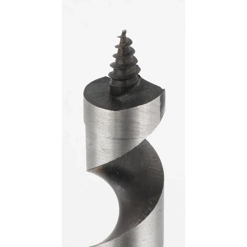 Metal drill bit on a white background
