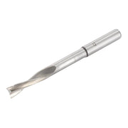 Metal drill bit on a white background