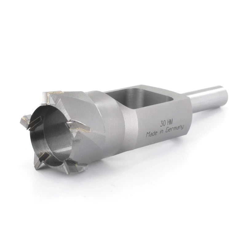 Metal disc cutter drill bit with '30HM Made in Germany' text on a white background