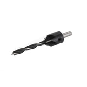 Drill bit with a countersink attached on a white background