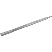Silver metal guide pin on a white background
