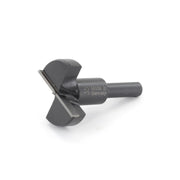 Black drill bit with 'Made in Germany' text on a white background