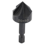 Black drill bit with '20*50' marking on a white background