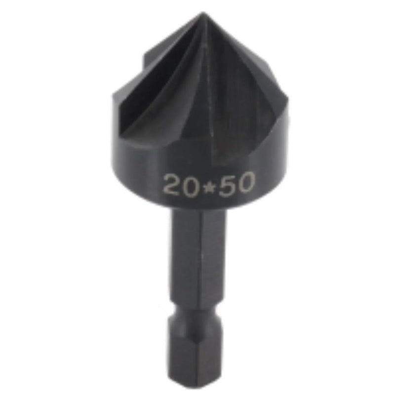 Black drill bit with '20*50' marking on a white background