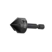 Black Hex countersink on a white background with 20*50 etched on the side