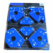 A set of five blue magnetic alignment pieces in a clear plastic blister pack, shown on a white background.
