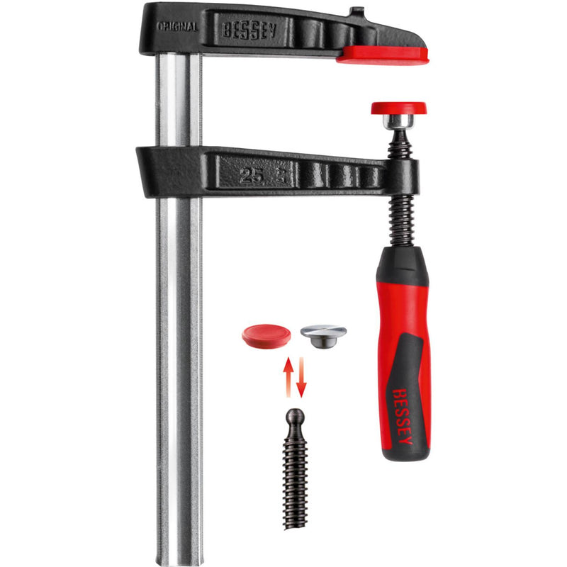 BESSEY Screw clamp with 2K plastic handle TG-2K