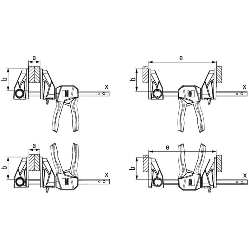BESSEY One-handed clamp with rotating handle EZ360