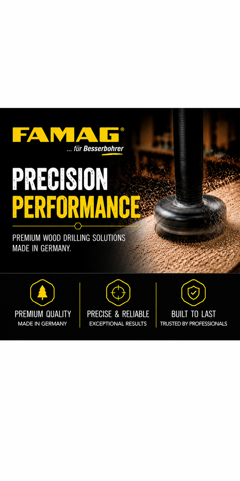 famag hero banner with bormax drill bit