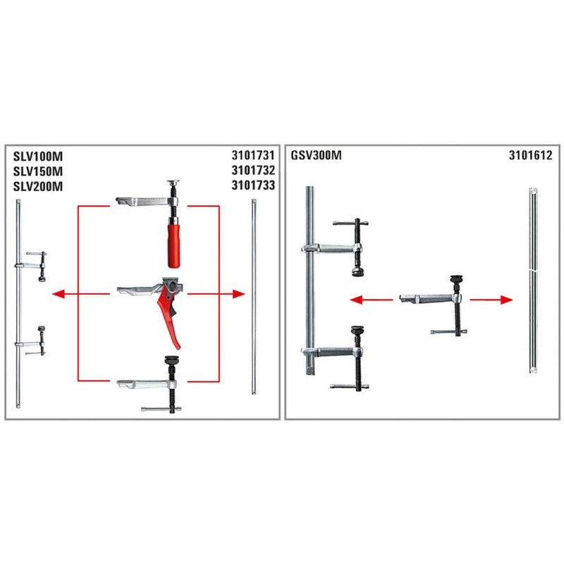 BESSEY Variable high-performance clamps – Complete set SLV