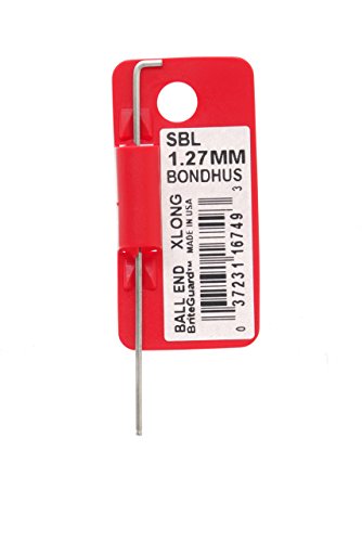 BONDHUS SBL1.27B BriteGuard Stubby BallEnd Hex Key 1.27mm, 16749